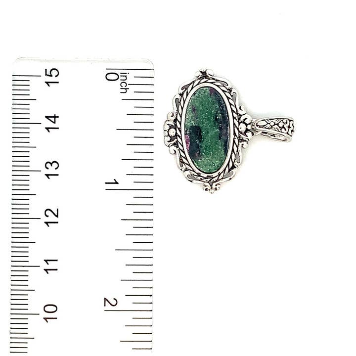 Culture Spot - Wholesale Pendant/Charm Necklace - Sterling Silver Ruby Zoisite Pendant2