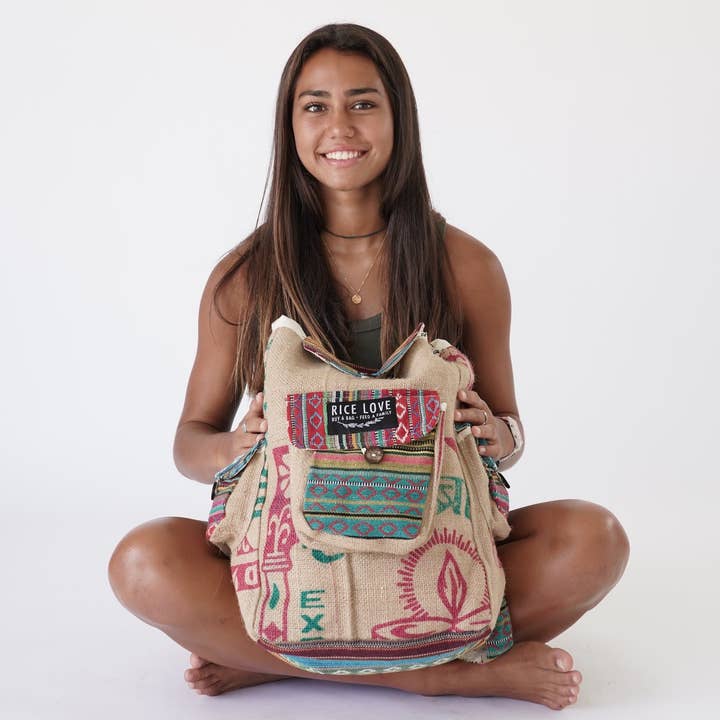 Zaino da Viaggio Riciclato Agra per la vendita all'ingrosso da parte di Rice Love