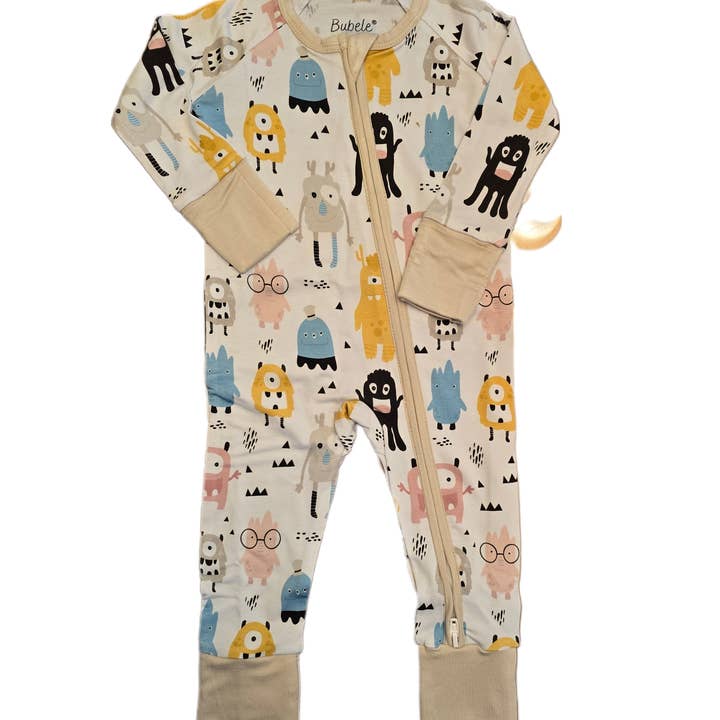 Lil Monsters Bamboo Romper voor wholesale door Bubele