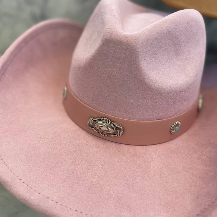 Love and Thyme - Wholesale Cowboy Hat – Women’s - Western Disc Ribbon Strap Cowboy Hat8