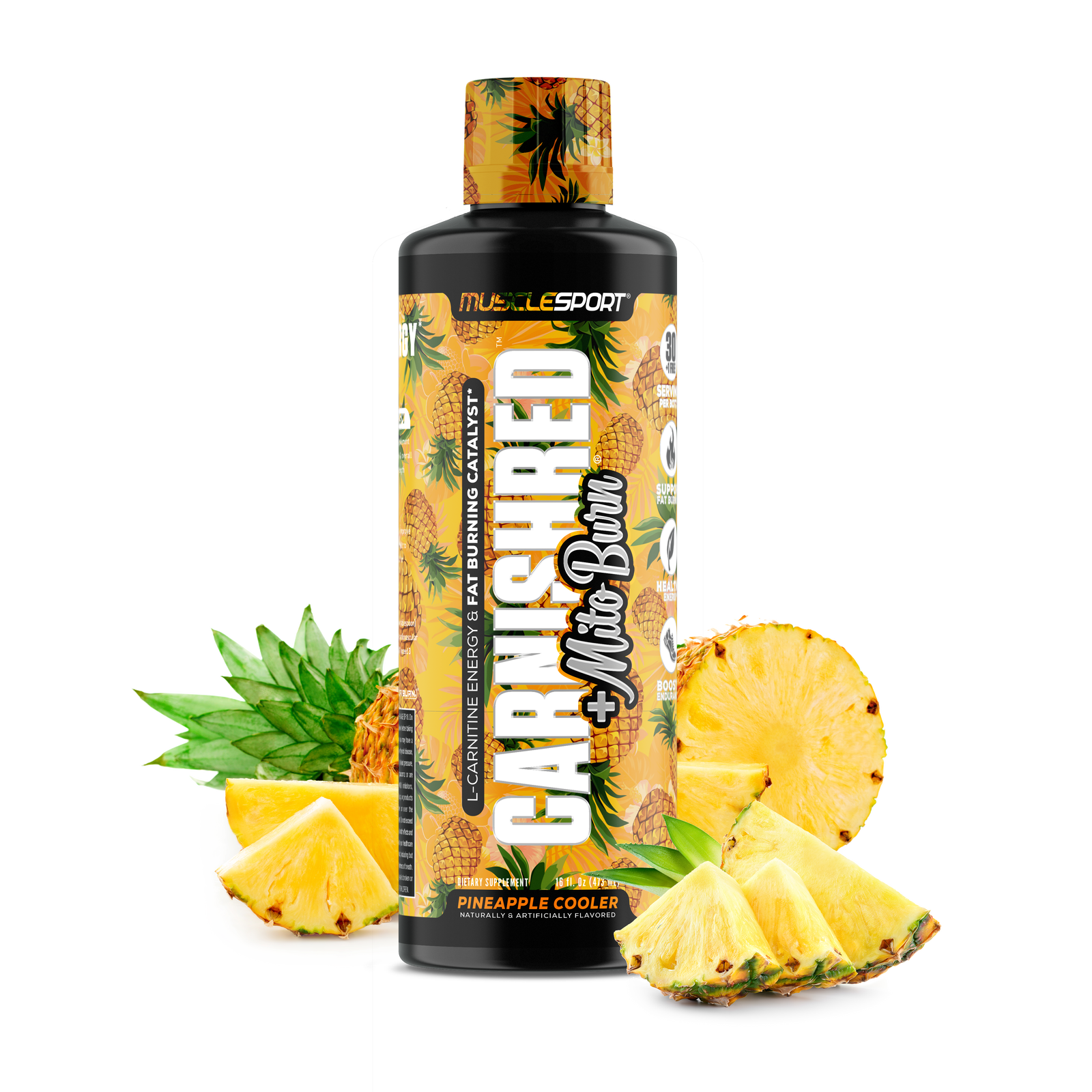 MuscleSport - Vente Supplément oral/vitamine - Liquide CarnishRed® + Mitoburn® 16 oz - Aide au métabolisme sans stimulation, - Catalyseur d'entraînement0