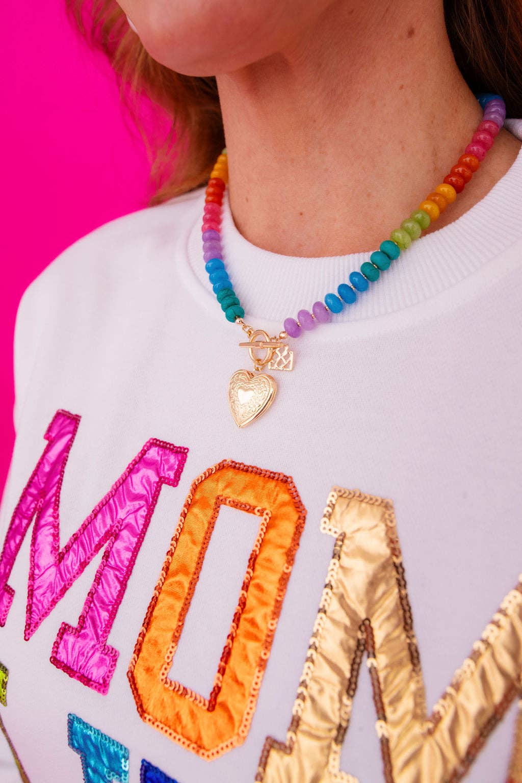 Brianna Cannon - Vente Colliers à pendentif - Collier Médaillon Arc-en-ciel5