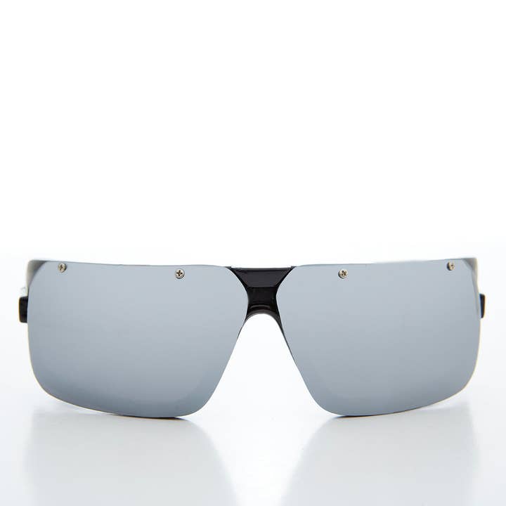 SUNGLASS MUSEUM - Vendita all'ingrosso Occhiali da sole - Unisex - Occhiali da sole futuristici Mirror Lens Wrap anni '80 - Worley
