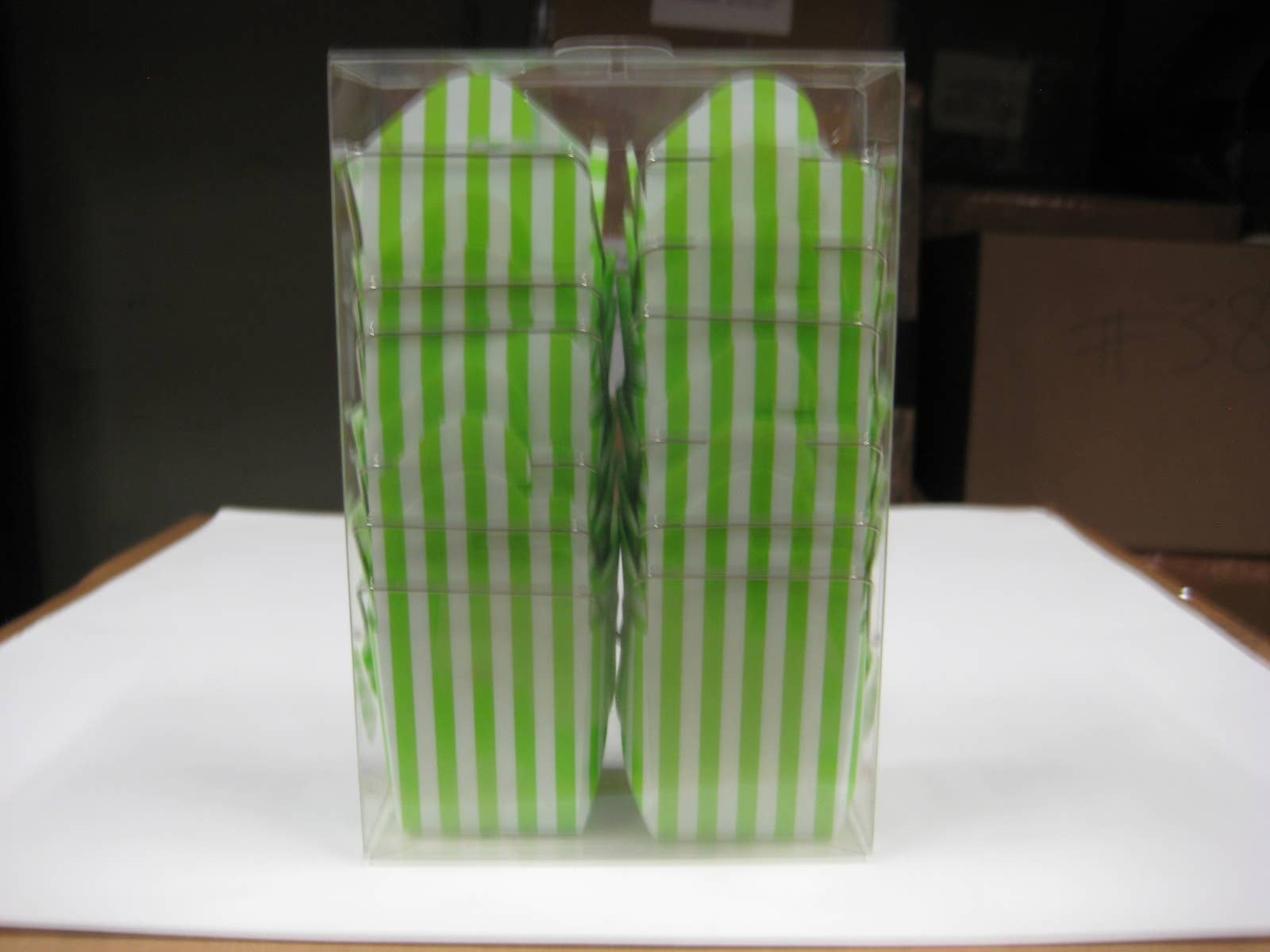 Packaging Decor - Wholesale Party Favor Bag/Box - Mini Takeout Party Favor Box Stripes 12 pcs8