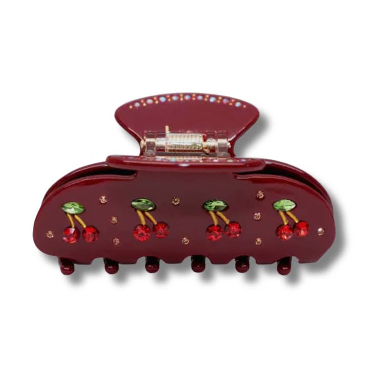 PINCE À CHEVEUX GRIFFE CERISE ORNÉE pour la vente par Maddyloo