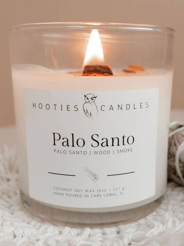 Palo Santo Candle for wholesale by Hooties Candles and Things