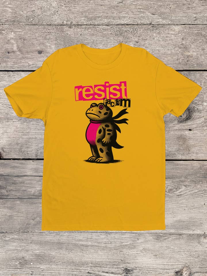 Resist Racism Frog Design Men's T-shirt for wholesale by Swift Retail