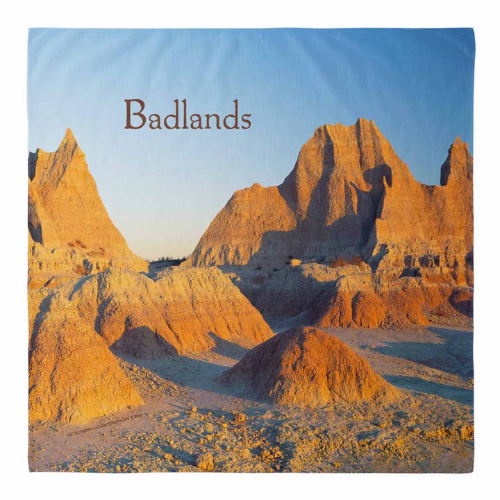 Badlands National Park Moonscape Photo Bandana for wholesale by McGovern Outdoor