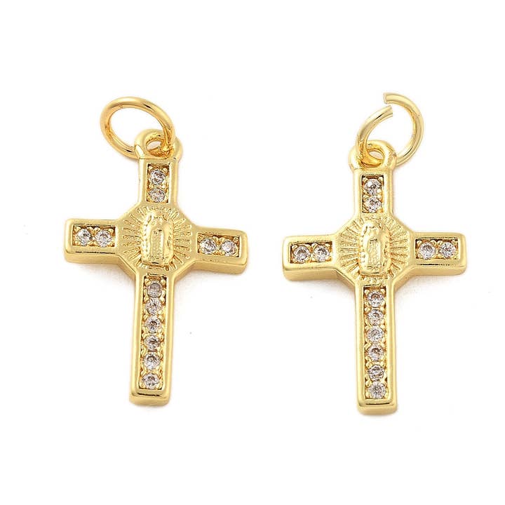 Saint Cross Charm | Saint Pendant | Catholic Pendant for wholesale by Designs by KaraMarie