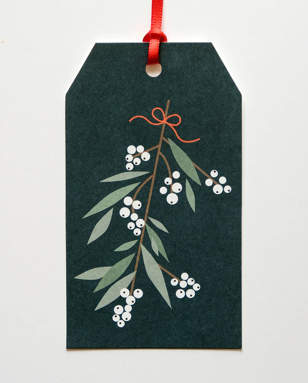 Haferkorn & Sauerbrey - Vente Étiquette cadeau - Étiquette cadeau gui avec ruban satin0