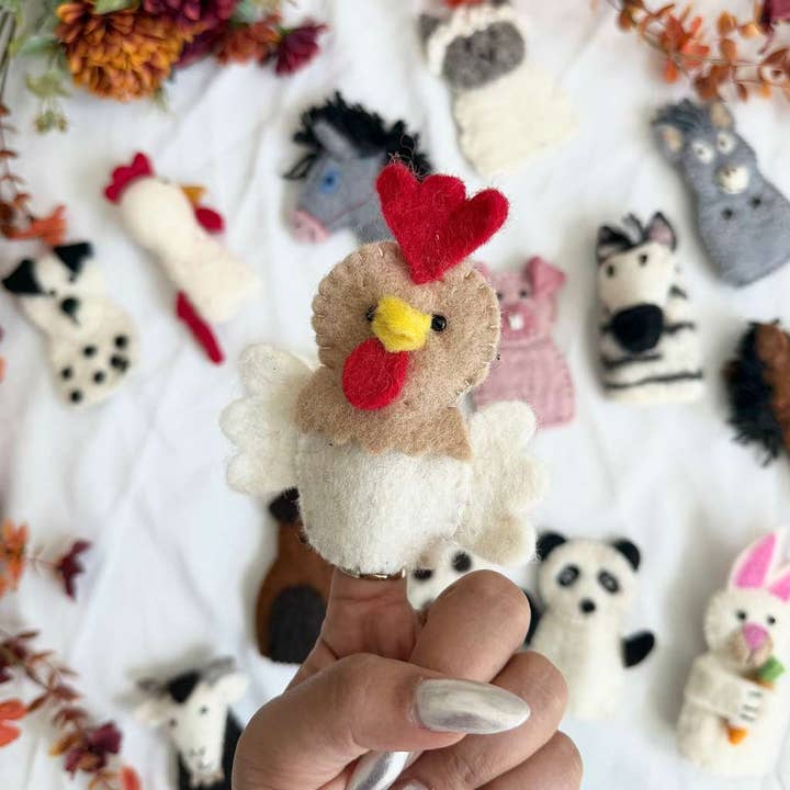 Karma Nepal Crafts - Wholesale Finger Puppet - Kids & Baby - Handmade  Wool Felted Farm Animal Finger Puppet13