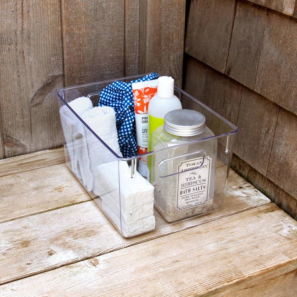 Isaac Jacobs International - Wholesale Storage Bin - Isaac Jacobs 3-Pack Clear Storage Bins with Handles10