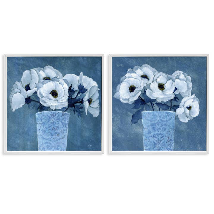 Stupell Industries - Wholesale Wall Decor - Kids & Baby - Magnolia Bouquets on Blue Framed Art14