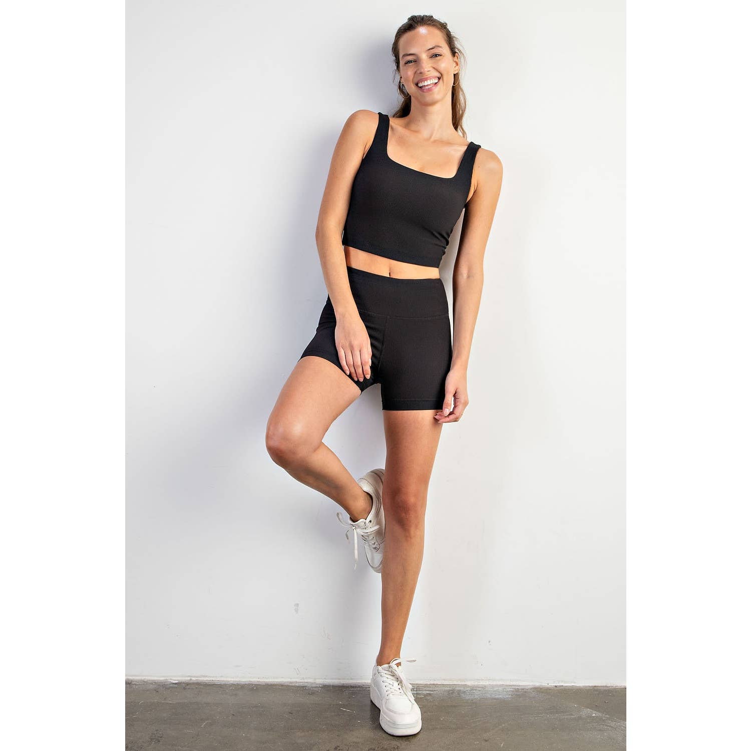 Rae Mode - Wholesale Athletic Shorts - Women's - NYLON RIB BIKER PANT WITH SIDE POCKETS33