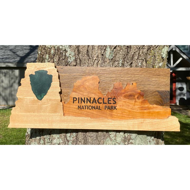 Decorazione da parete del Parco Nazionale dei Pinnacoli California CA Deluxe Entr per la vendita all'ingrosso da parte di TinyWoodenSigns