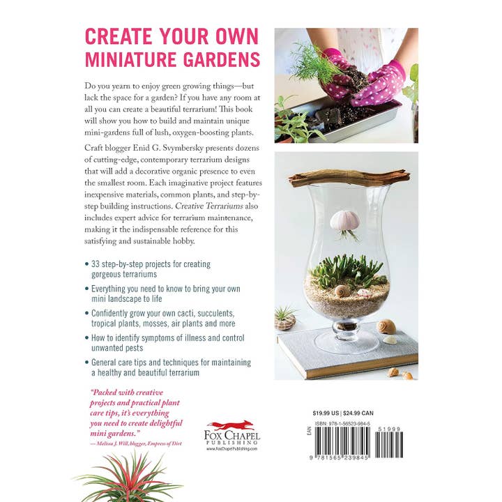 Fox Chapel Publishing - Wholesale Book - Adult - Creative Terrariums - 33 Modern Mini Gardens for Your Home