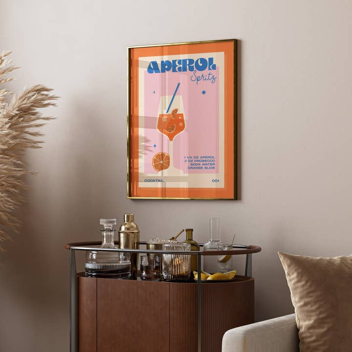 Proper Good - Wholesale Kunstprint - Retro Aperol Spritz print1