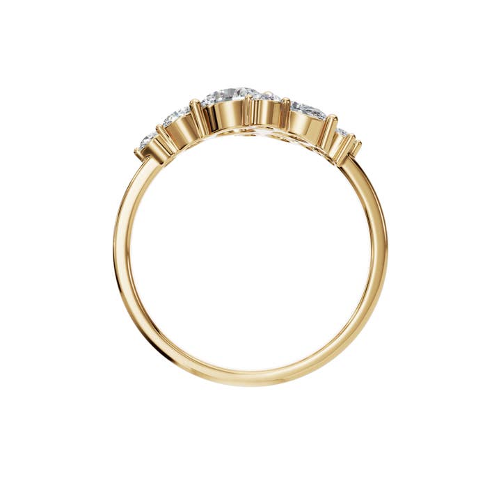 PureYou Jewelry - Wholesale Multi-Stone Ring - 14K Gold Diamond Cluster Ring, Stackable Ring, Wedding Ring3