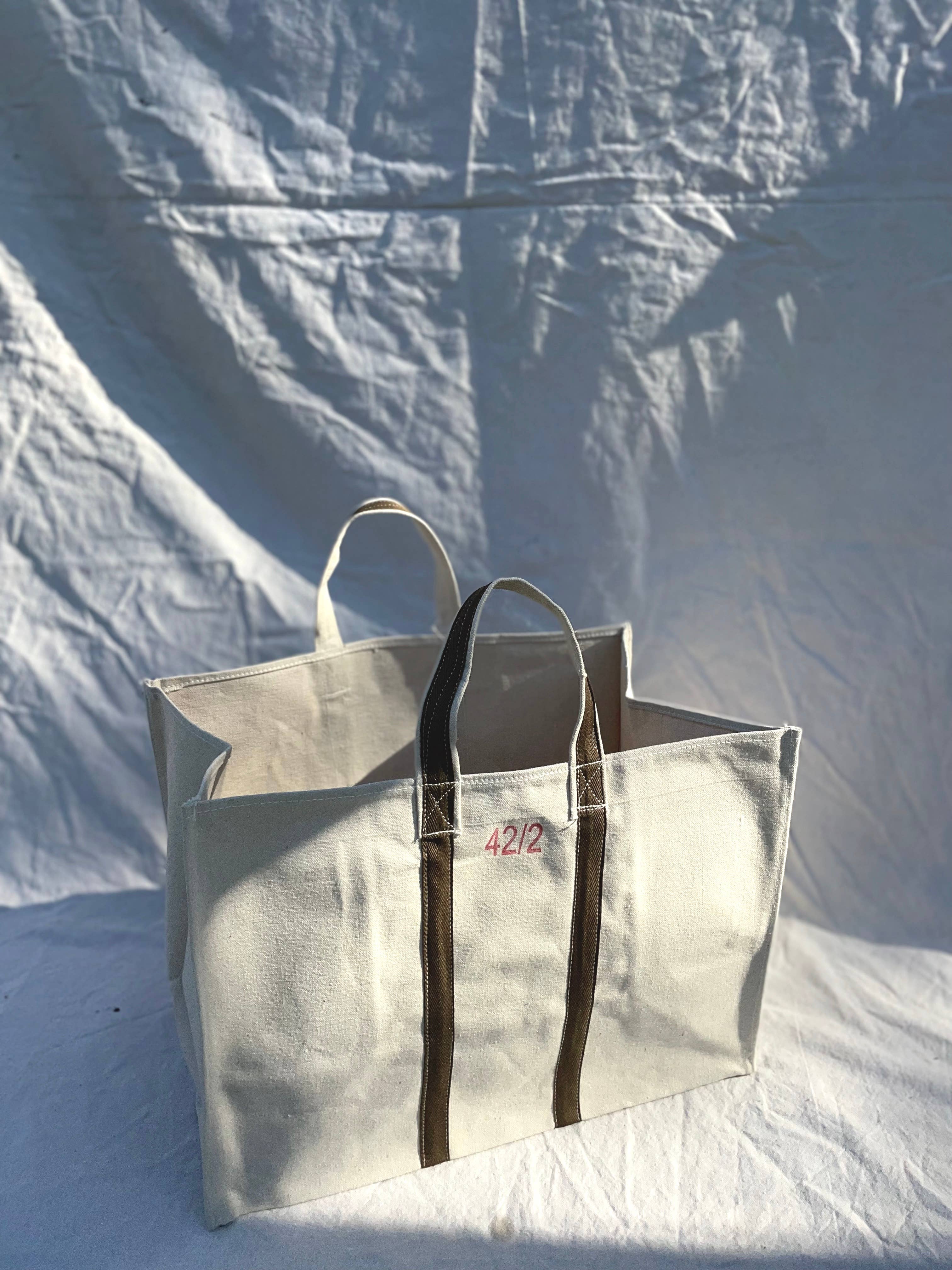 Parekh Bugbee - Wholesale Tote Bag - Women's - NEW Heavy Duty Natural Canvas Tote Bag Size 42/2 -GOLD1