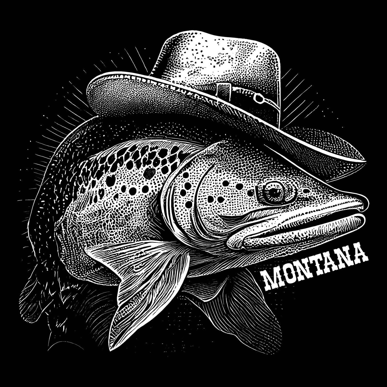 Blue Peak Creative - Wholesale Screen Printed T-Shirt - Men's - Trout-law - Unisex Soft Blend Tee1