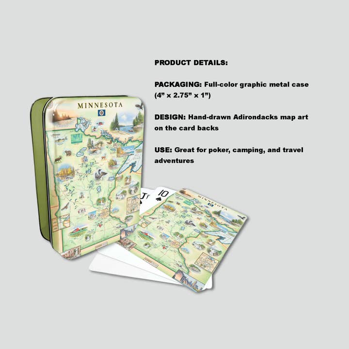 XPLORER MAPS - Wholesale Playing Cards - Minnesota State Map Playing Cards3