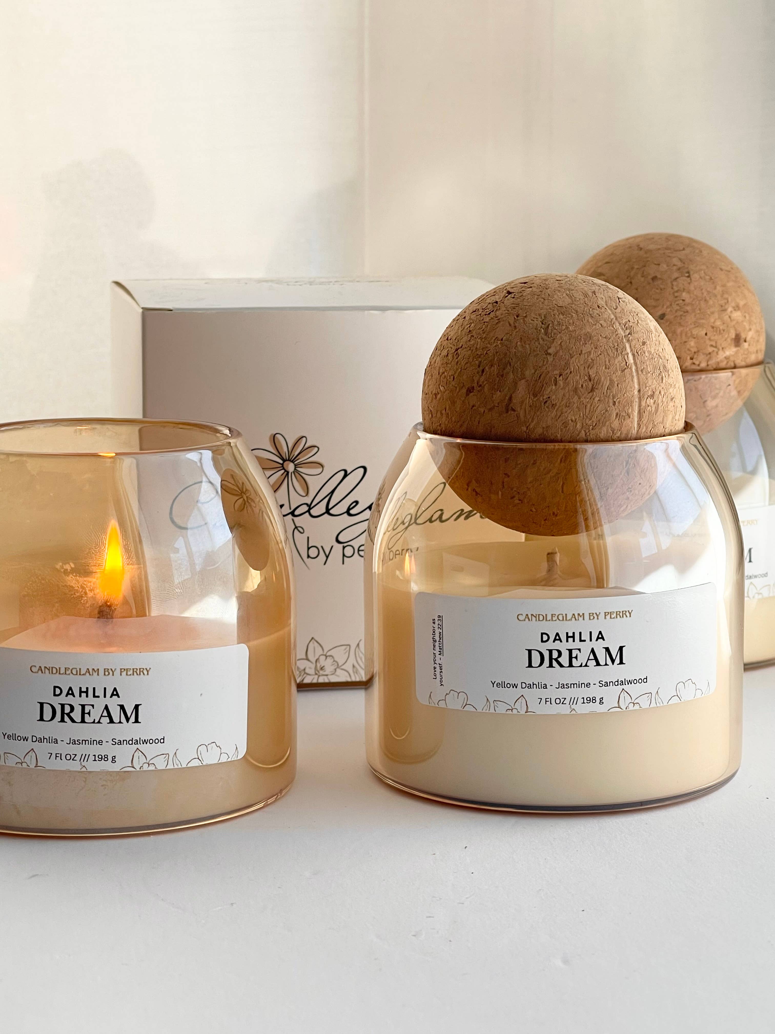 Candleglambyperry - Wholesale Candle Holder - Aesthetic Candle Jar | Cork Lids Unbranded 3