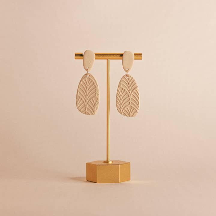 Stephanie | Boho Textured Polymer Clay Earrings for wholesale by Morning Lola