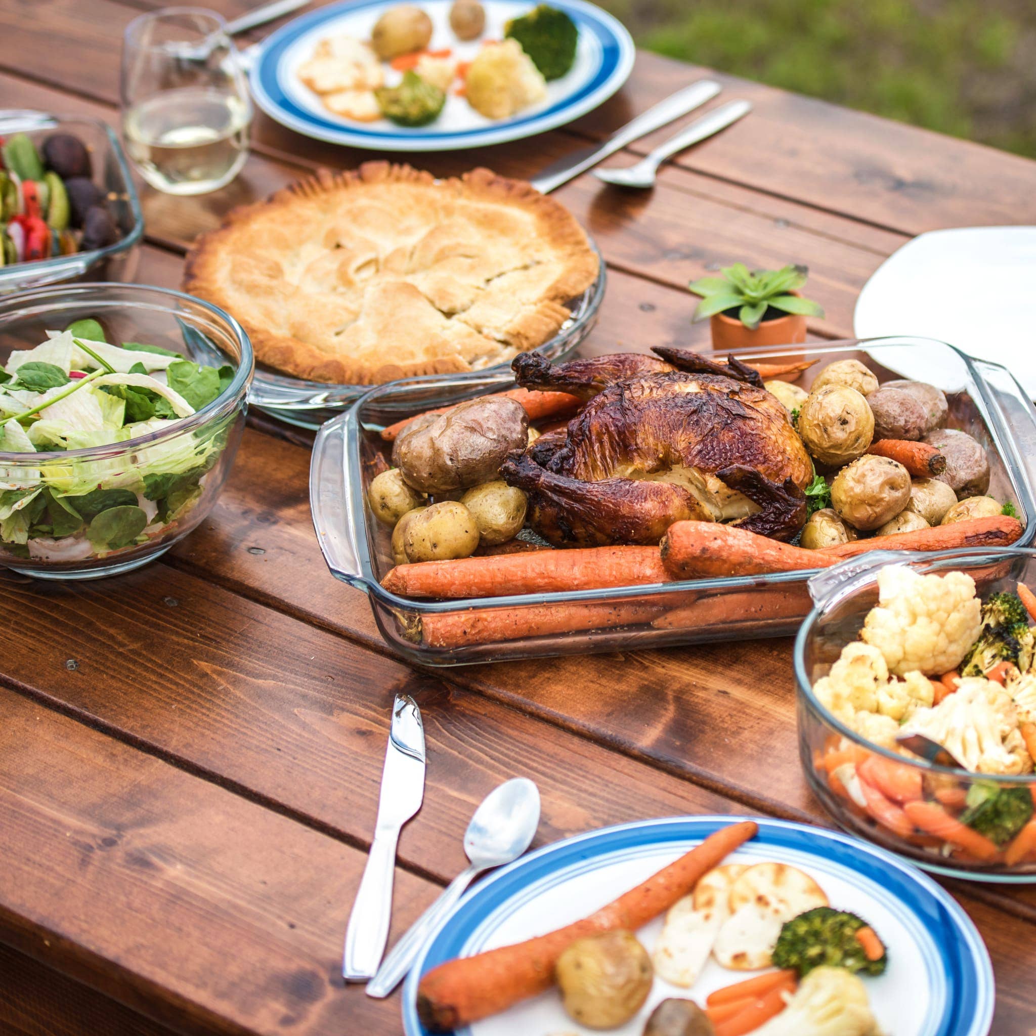 Libbey - Wholesale Baking Dish - Libbey Baker's Basics 5 Piece Glass Casserole Baking Dish Set with 1 Cover1