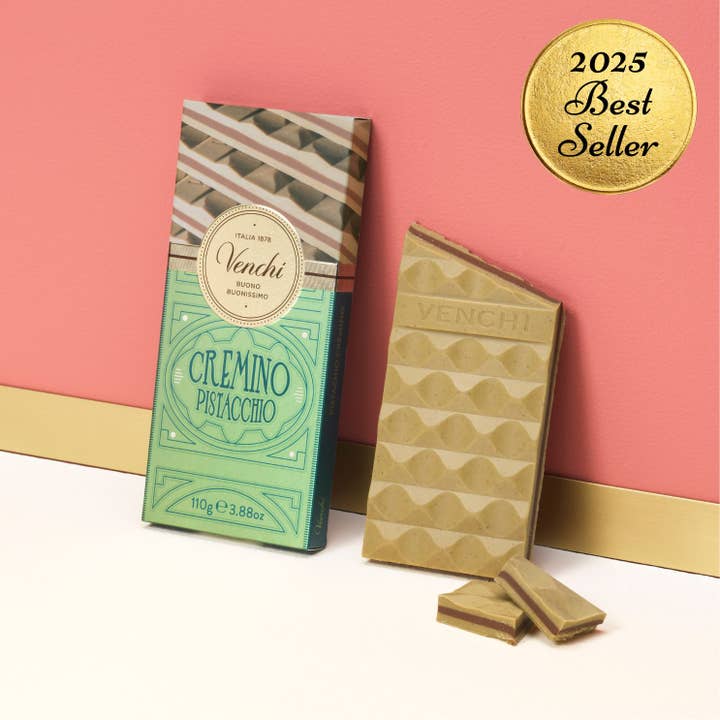 Venchi - Wholesale Chocolate Bar - Pistachio Cremino Layered Chocolate Bar - Italian Chocolate