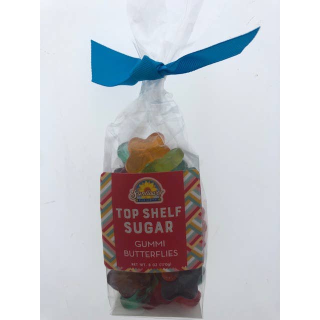Sunflower Food Company - Wholesale Gummy - Gift Bag-Gummi Butterflies 6 oz. w/bow2