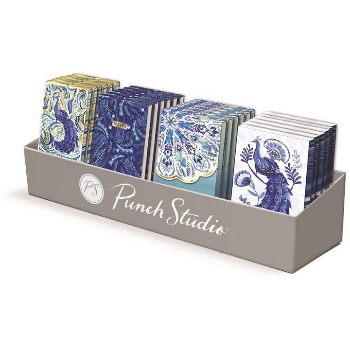 24+8 lange notebooks, voorverpakt, display - Azure Peacock voor wholesale door Maison Royal Garden