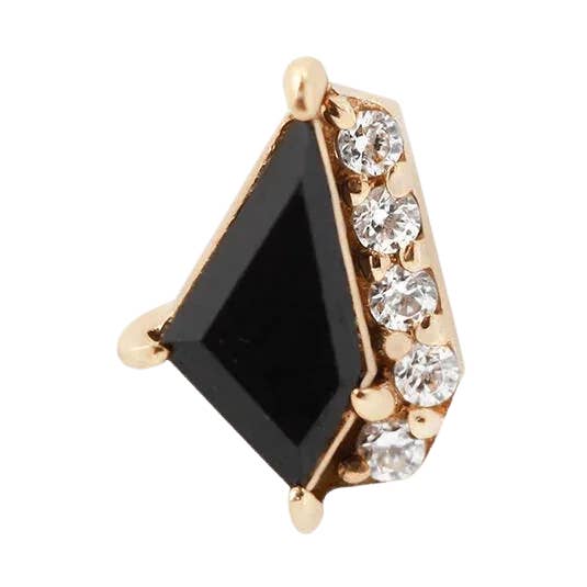 Elevate - Svart Spinell + Cz - Trådlöst Ände för wholesale av Piercing-zone
