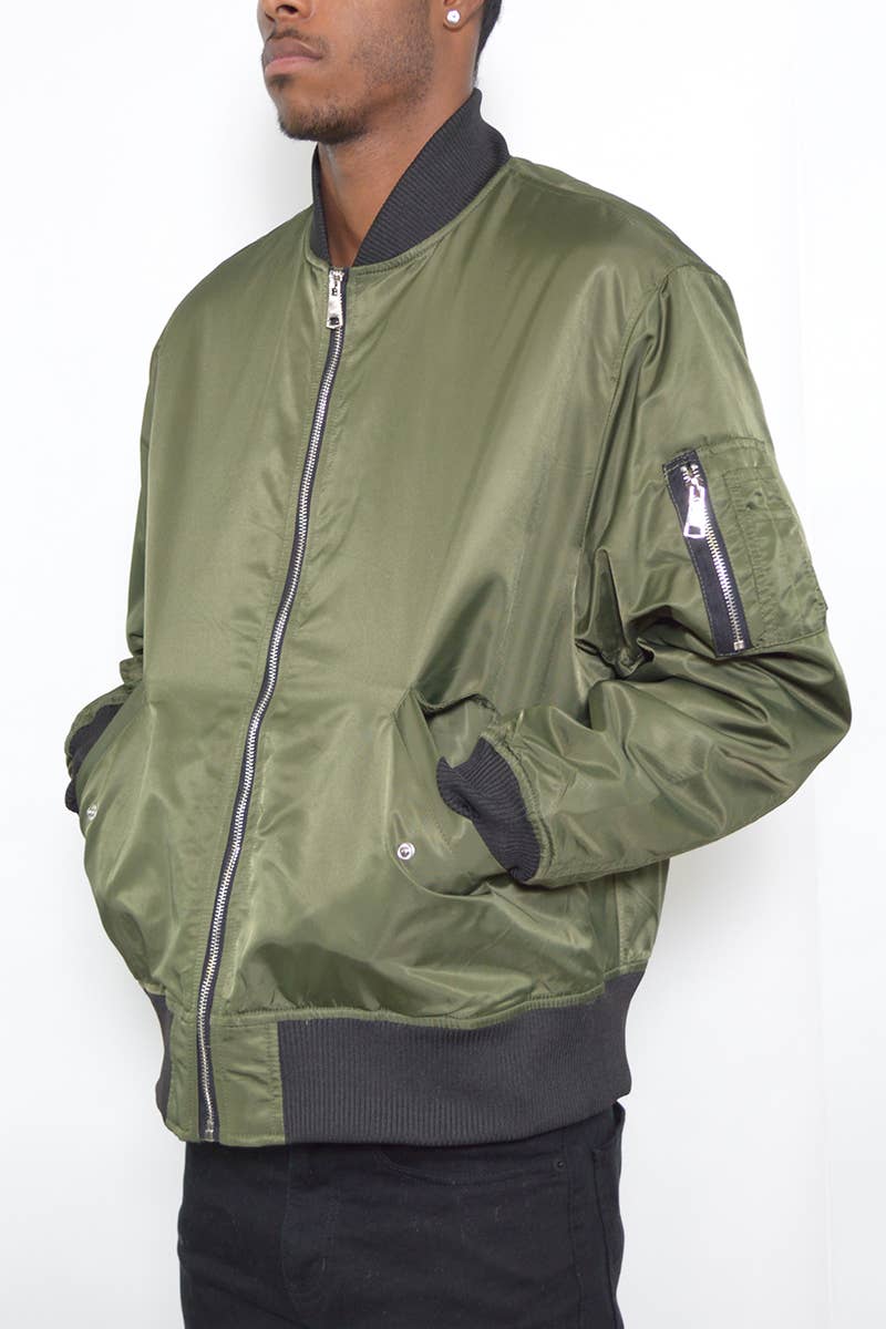 WEIV - Vente Bombers – homme - Blouson aviateur rembourré léger à fermeture éclair pour homme5