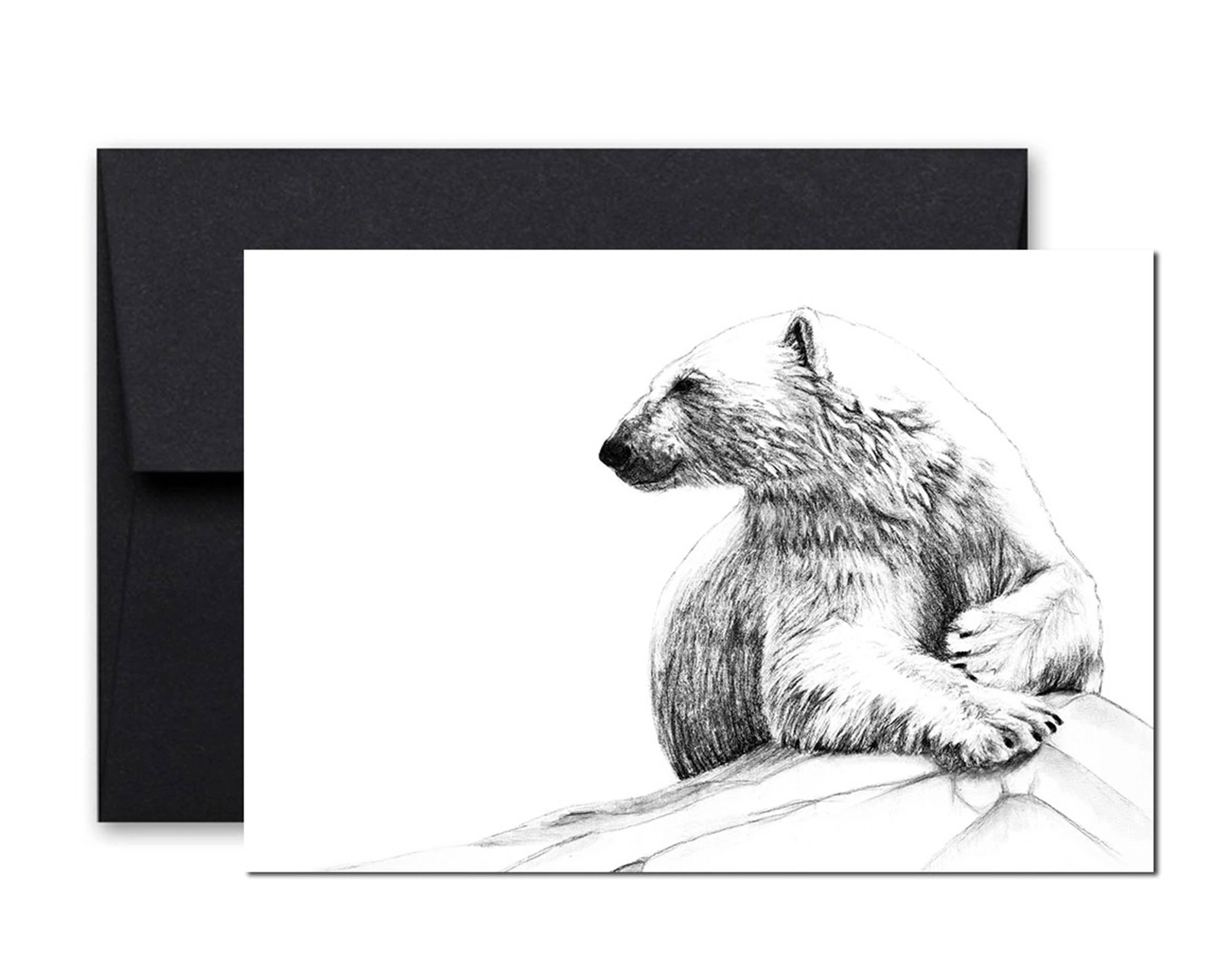 LE NID atelier - Wholesale Everyday Greeting Card - Polar Bear Smiling Greeting Card0