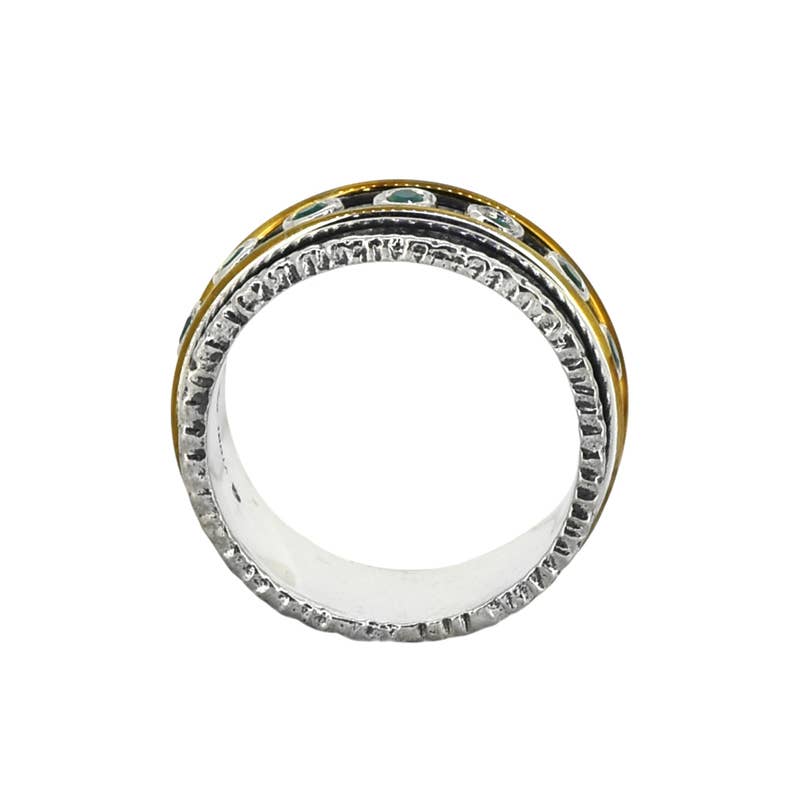 Tiramisu – wholesale Cocktail/statement ring – 925 Silver Green Onyx Verdant Pulse Statement Ring2