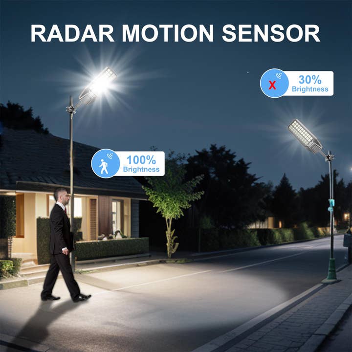 OutdoorSolarOutlet - Wholesale Outdoor/Lawn Light - 6500W Solar Street Light 7000K 800000LM Auto On/Off Dusk to Dawn IP67 Waterproof Motion Sensor3