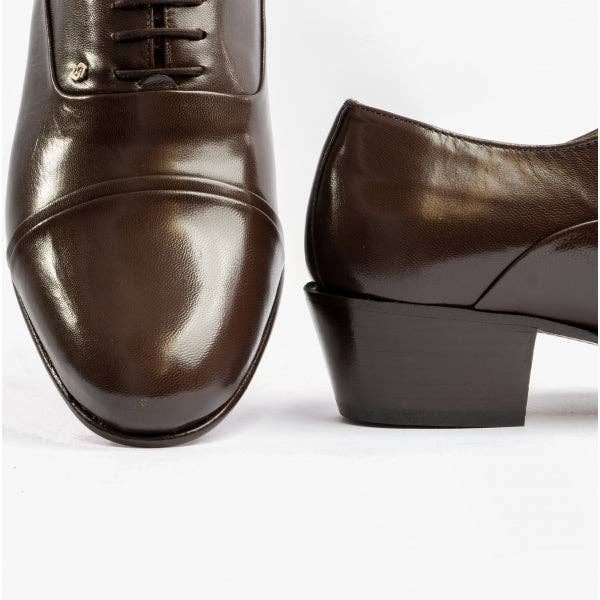 Club Cubano – wholesale Oxford shoes – Men′s – Club Cubano CORDOBA Mens Soft Leather Lace-Up Cuban Heel Oxford Shoes Dark Brown