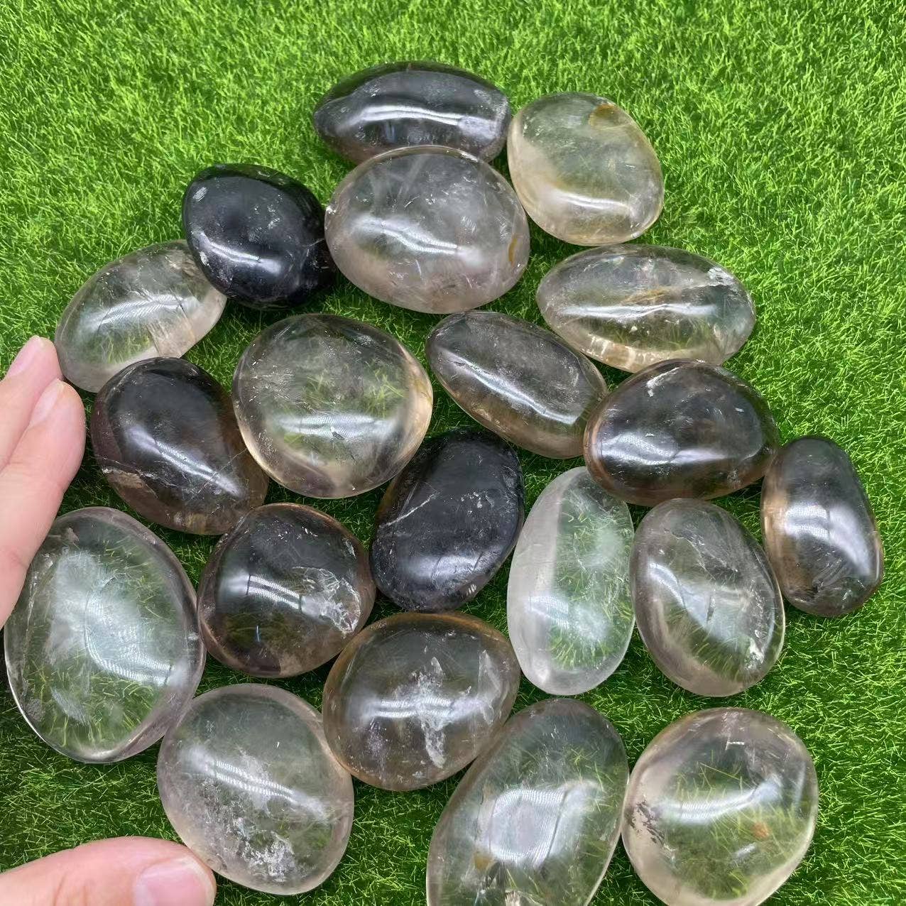 Crystal Deal· Wholesale Crystals & Gifts - Vente Pierre et cristal de spiritualité - Pierres de paume en quartz fumé (1,5-2,2") - 1 lb2