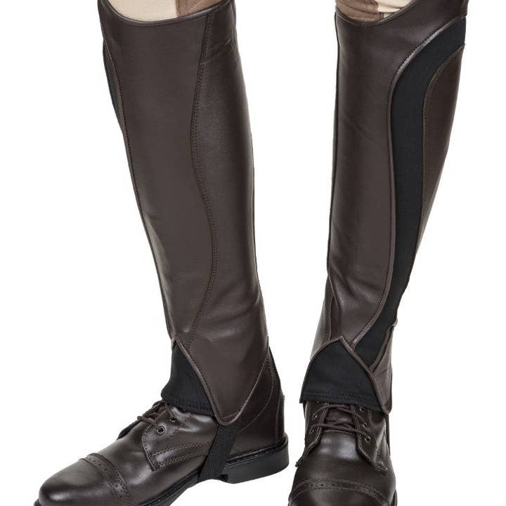 TuffRider Ladies Derby Leather Half Chaps for wholesale by JPC Equestrian