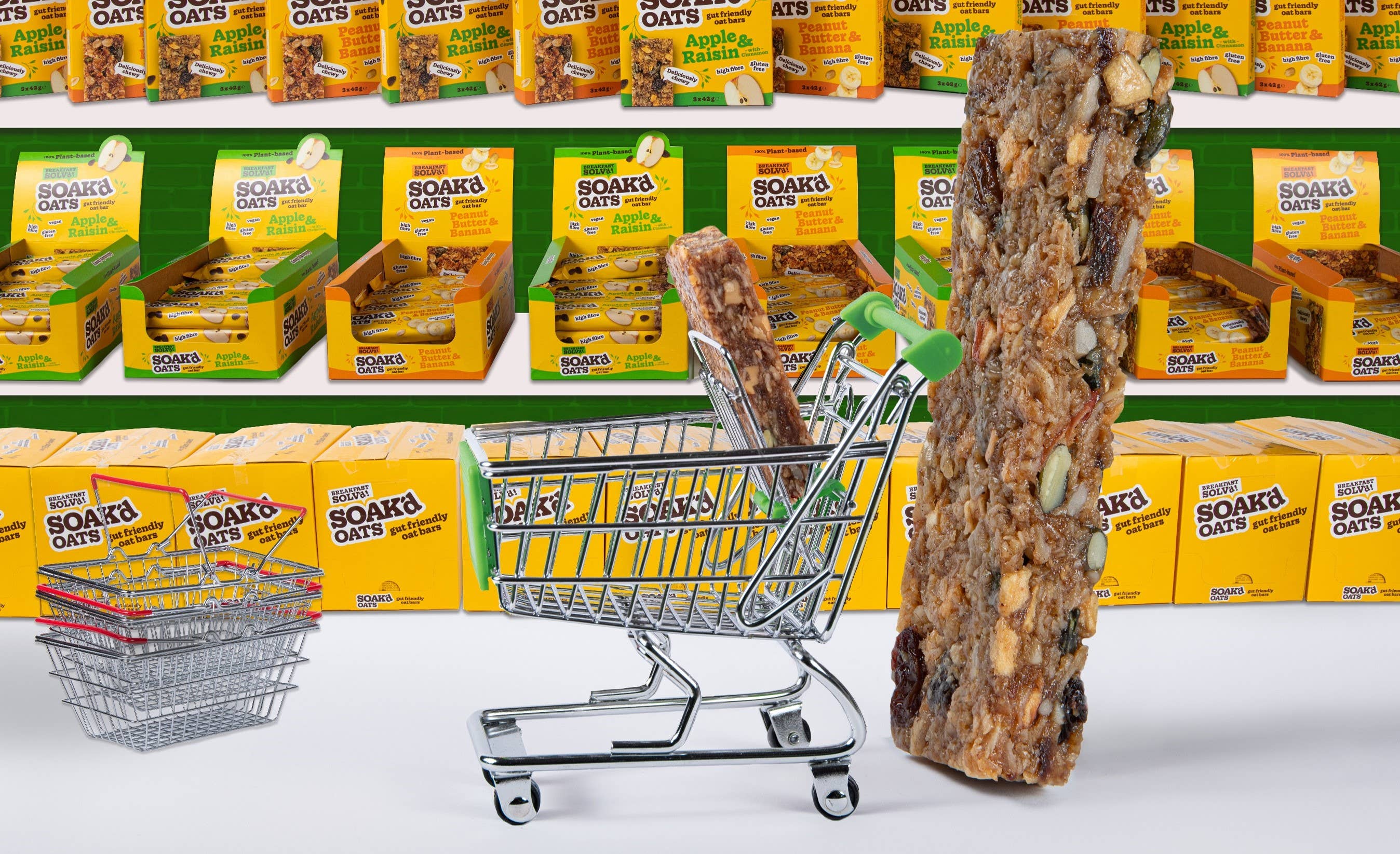 SOAK'd OATS - Vendita all'ingrosso Barrette - Confezione di barrette al burro di arachidi e avena alla banana (x16)7