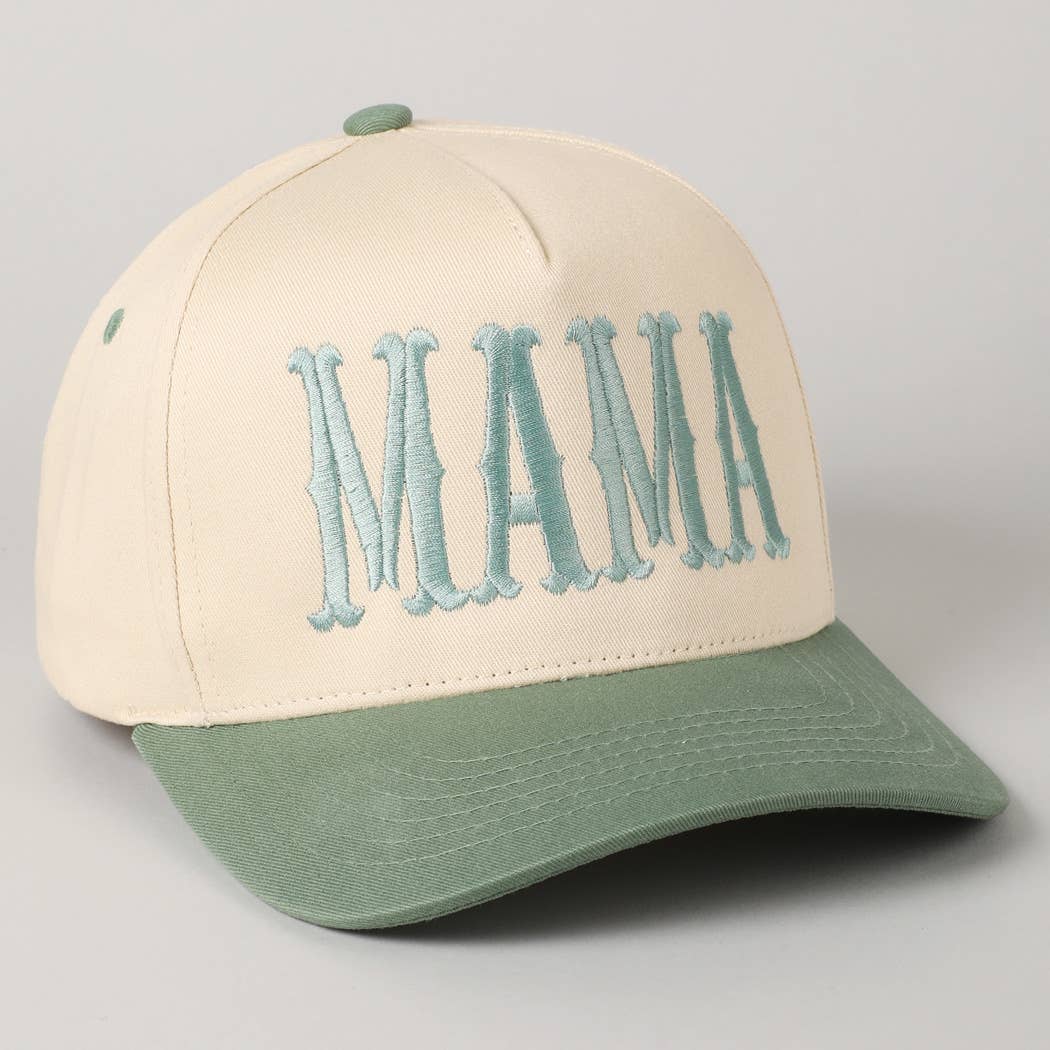 Fashion City - Wholesale Baseball Cap - Women's - MAMA Typographic Design Embroidery Baseball Cap25