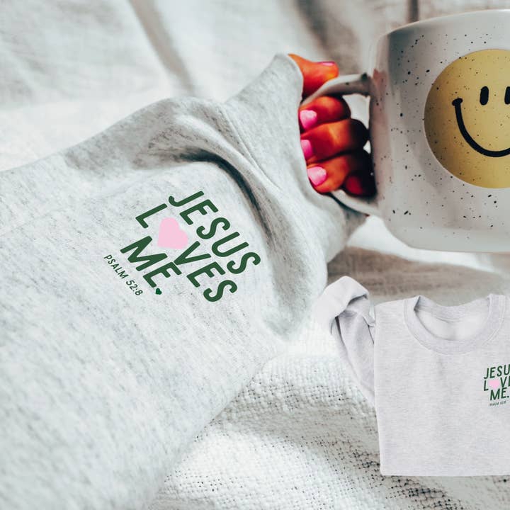 Jersey con mangas de cinta/estilo bolsillo "Jesús me ama" para venta al por mayor de SBG Co.