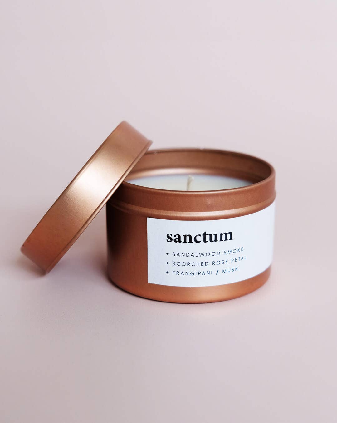 Keynvor Candle Co – wholesale Travel candles – Sanctum | small rose gold tin candle1
