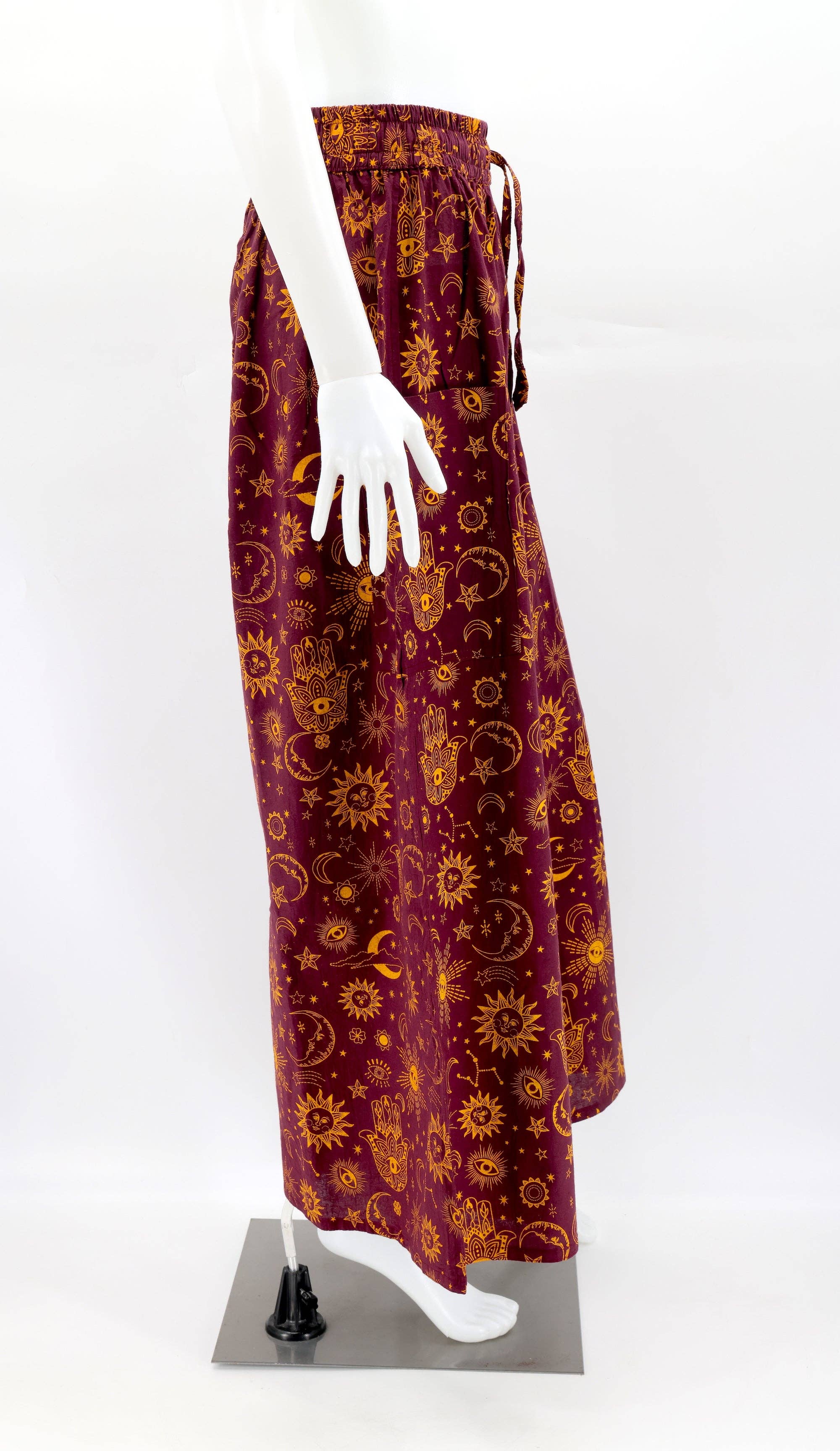 Himalaya Handmade - Wholesale Pants - Women's - Cotton Hippie Handmade Harem Celestial Print Wide Leg Bohemian Trousers17