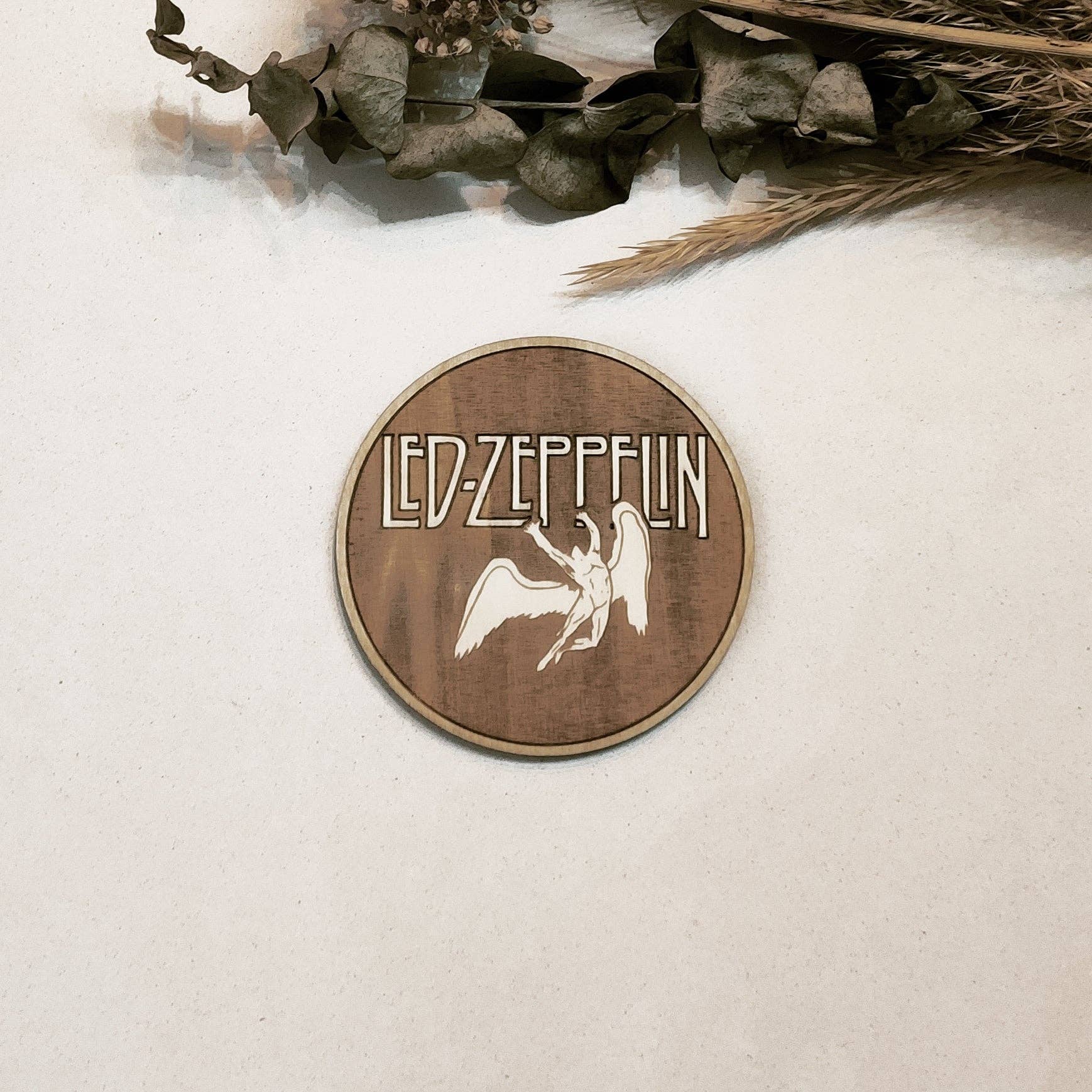 Studio Rima - Vendita all'ingrosso Sottobicchiere - Set di 6 sottobicchieri in legno dei Led Zeppelin - Rock Band - Music5