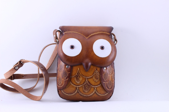 Sunflower Handmade leather inc - Wholesale Crossbody Bag - Women's - Leather large owl purse handbag crossbody4