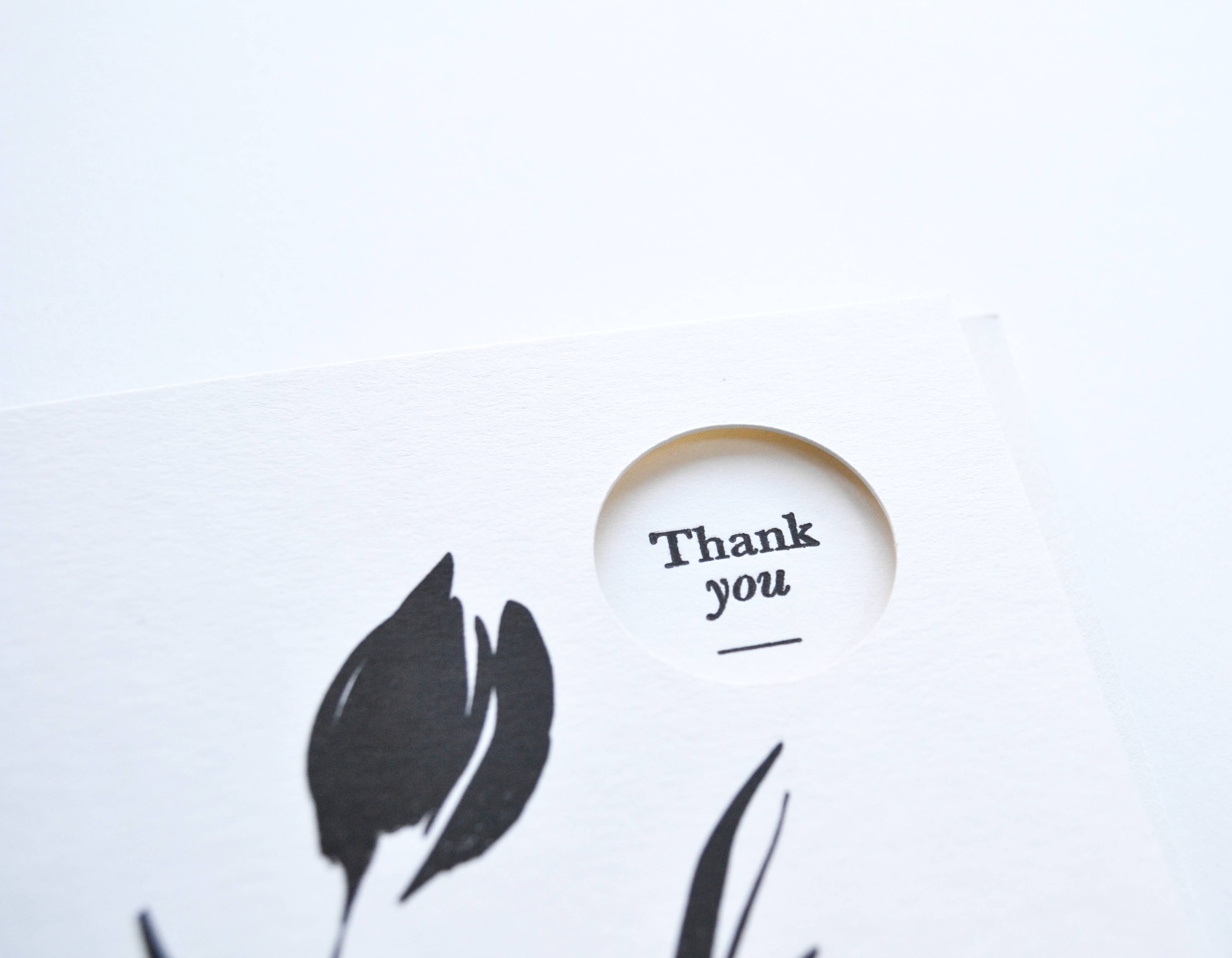 Alex & Olive - Wholesale Thank You Card - Floral Thank You Card Handcrafted - Letterpress Printed 1