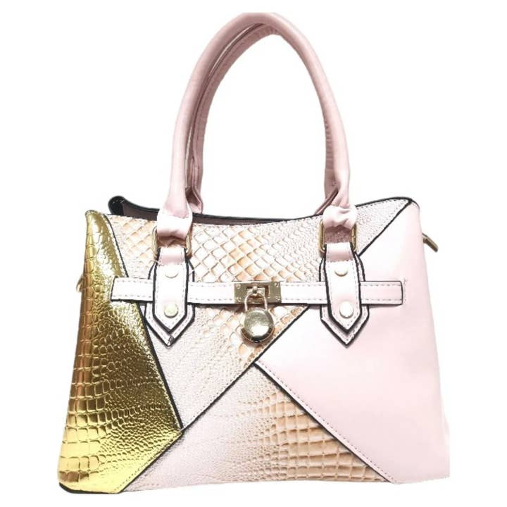 Superbia – wholesale Tote bag – Women's – Multi Colour Tote Bag with Padlock Detail -JH0025