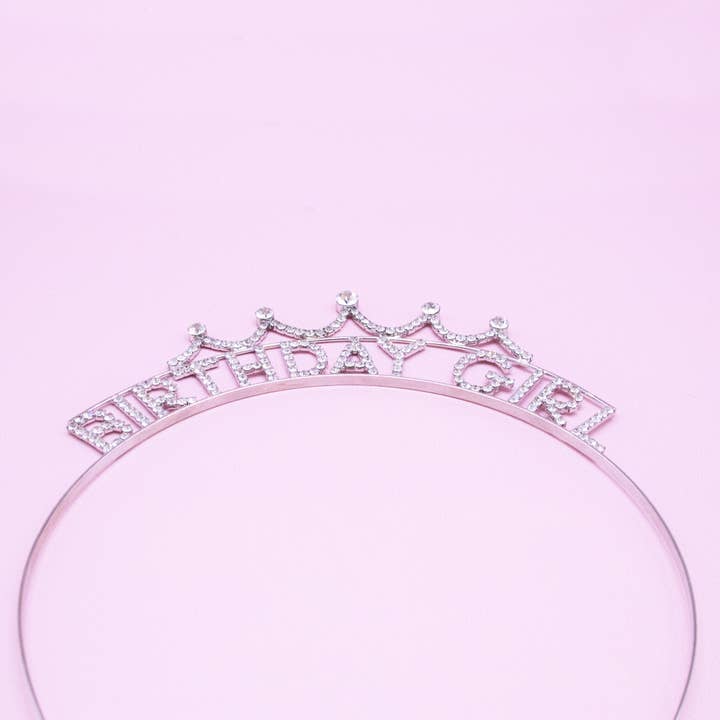 Frog Sac - Wholesale Tiara - Kids - Rhinestone Birthday Girl Tiara Crown Headband