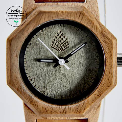 The Sustainable Watch Company - Wholesale Wrist Watch - Women's - The Willow - Handmade Natural Wood Watch for Women - Vegan & Sustainable1